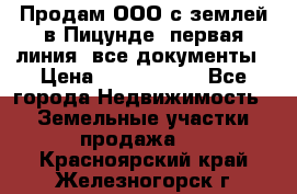 Продам ООО с землей в Пицунде, первая линия, все документы › Цена ­ 9 000 000 - Все города Недвижимость » Земельные участки продажа   . Красноярский край,Железногорск г.